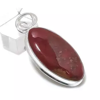 Подвеска из натурального агата из стерлингового серебра 925 пробы 2,13 дюйма C7E55