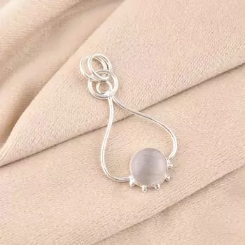 Natural Selenite Gemstone 925 Fine Silver Jewelry Handmade Pendant Gift For Mom PP-40-47