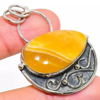 Natural Septerian Stone Gemstone 925 Sterling Silver Gift Pendant 2.09 V8P36