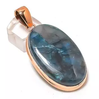 Natural Shattuckite Gemstone Handmade Copper Jewelry Pendant 2.44 q4z45