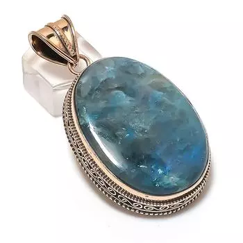 Natural Shattuckite Gemstone Handmade Copper Jewelry Pendant 2.48 v2j48