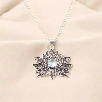 Natural Sky Blue Topaz Gemstone 925 Sterling Silver Jewelry For Women Pendant CP-23-11