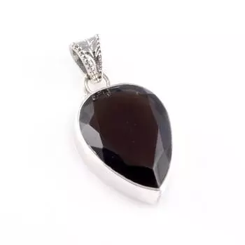 Natural Smoky Quartz Gemstone 925 Solid Sterling Silver Gift Pendant 1.3 h6J44