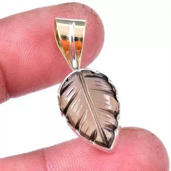 Natural Smoky Quartz Gemstone 925 Solid Sterling Silver Gift Pendant 1.25 U4Q05