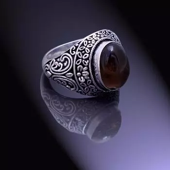 Natural Smoky Topaz Gemstone Handmade 925 Sterling Silver Ring Size 6.75 y3M83