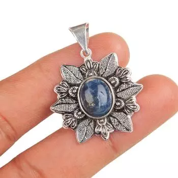 Natural Sodalite Gemstone 925 Sterling Silver Ethnic Jewelry Women Pendant 1.45 CP-14-14