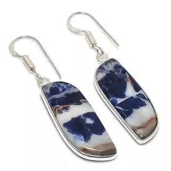 Natural Sodalite Gemstone 925 Sterling Silver Jewelry Earring 1.85 l4B48