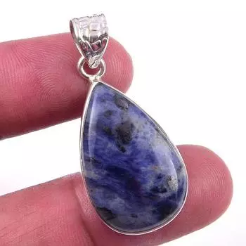 Natural Sodalite Gemstone Handmade 925 Solid Sterling Silver Pendant 1.50 a9q65