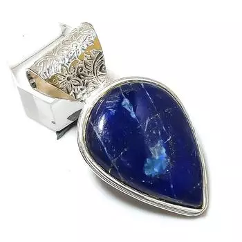 Natural Sodalite Gemstone Handmade 925 Sterling Silver Gift Pendant 1.97 T2w18