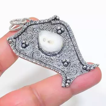 Natural Solar Quartz Gemstone 925 Sterling Silver Jewelry Pendant 2.52 C1S13