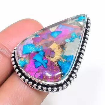 Natural Spiny Oyster Gemstone 925 Sterling Silver Jewelry Ring Size 10 g6c85