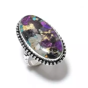 Natural Spiny Oyster Gemstone Handmade 925 Sterling Silver Ring Size 7 G2z83