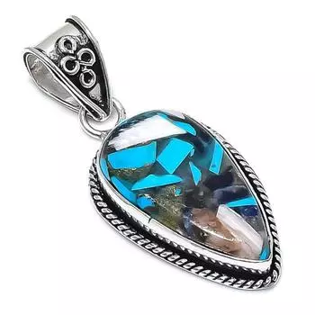 Natural Spiny Oyster Gemstone Handmade 925 Sterling Silver Pendant 2.05 F9u90