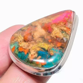 Natural Spiny Oyster Gemstone Handmade 925 Sterling Silver Ring Size 6 n4S66