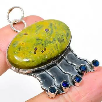 Natural Stichtite Stone, Topaz Gemstone 925 Sterling Silver Pendant 2.09 J1c43