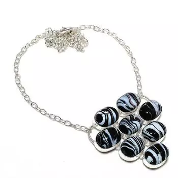 Natural Sulemani Hakik Gemstone 925 Sterling Silver Jewelry Necklace 18 L2v22