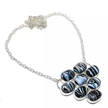 Natural Sulemani Hakik Gemstone 925 Sterling Silver Jewelry Necklace 18 y7N84