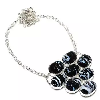 Natural Sulemani Hakik Gemstone 925 Sterling Silver Jewelry Necklace 18 u4w42