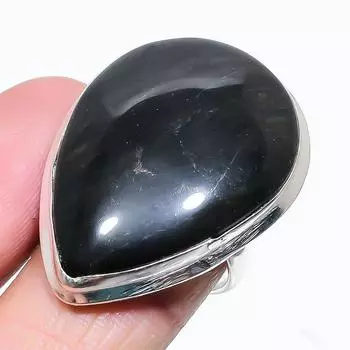 Natural Sunsheen Obsidian Gemstone 925 Sterling Silver Gift Ring Size 8 p2y64