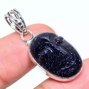 Natural Sunstone Gemstone Handmade 925 Solid Sterling Silver Pendant 1.50 u2R22
