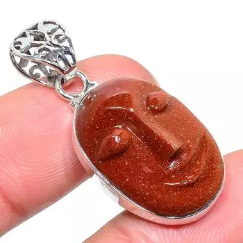 Natural Sunstone Gemstone Handmade 925 Solid Sterling Silver Pendant 1.58 I6c15