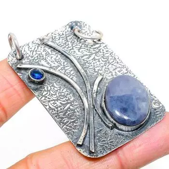 Natural Sunstone In Lolite,Topaz Gemstone 925 Sterling Silver Pendant 2.40 J3y14