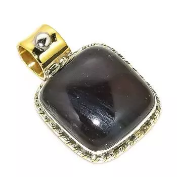 Natural Sunstone In Lolite Two Tone 925 Solid Sterling Silver Pendant 1.25 S0f46