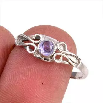Natural Tanzanite Gemstone 925 Solid Sterling Silver Jewelry Ring Size 8 C8I07