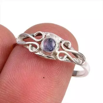 Natural Tanzanite Gemstone 925 Solid Sterling Silver Jewelry Ring Size 9 z2m37