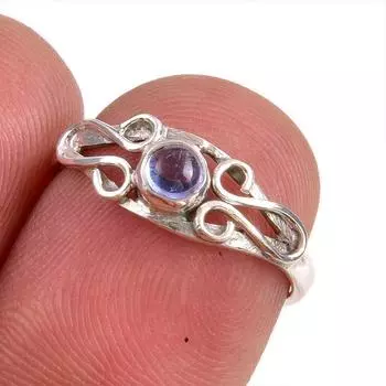 Natural Tanzanite Gemstone 925 Solid Sterling Silver Jewelry Ring Size 5.5 V6u02