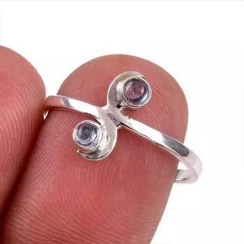 Natural Tanzanite Gemstone 925 Solid Sterling Silver Jewelry Ring Size 7 D5a30