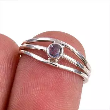 Natural Tanzanite Gemstone 925 Solid Sterling Silver Jewelry Ring Size 5.5 U4u39