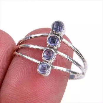Natural Tanzanite Gemstone 925 Solid Sterling Silver Jewelry Ring Size 10 z4l38