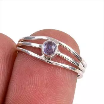 Natural Tanzanite Gemstone 925 Solid Sterling Silver Jewelry Ring Size 5.5 G2t32