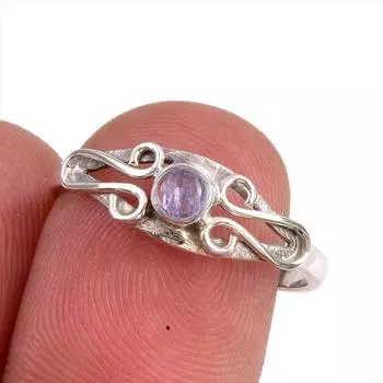 Natural Tanzanite Gemstone 925 Solid Sterling Silver Jewelry Ring Size 6.5 y8T41