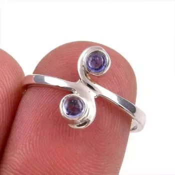 Natural Tanzanite Gemstone 925 Solid Sterling Silver Jewelry Ring Size 7 u2g35