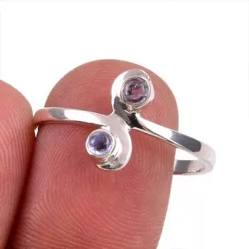Natural Tanzanite Gemstone 925 Solid Sterling Silver Jewelry Ring Size 10 T3k05