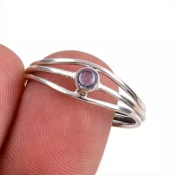 Natural Tanzanite Gemstone 925 Solid Sterling Silver Jewelry Ring Size 9 P5q23