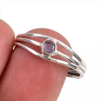 Natural Tanzanite Gemstone 925 Solid Sterling Silver Jewelry Ring Size 9 a8m98