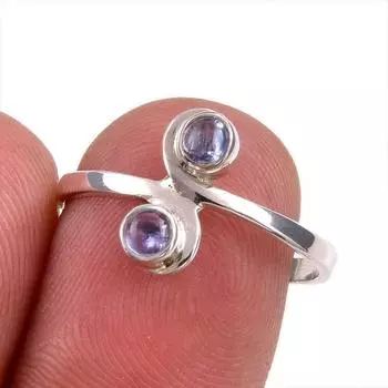 Natural Tanzanite Gemstone 925 Solid Sterling Silver Jewelry Ring Size 8 S8l44