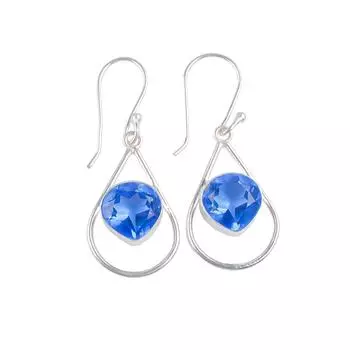 Natural Tanzanite Gemstone 925 Sterling Silver Ethnic Jewelry Earrings For Wife EE-38-9