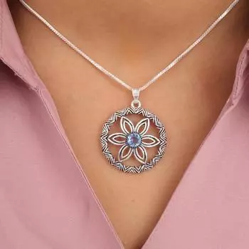 Natural Tanzanite Gemstone 925 Sterling Silver Fashionable Jewelry Pendant 1.48 CP-29-8