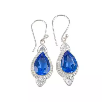 Natural Tanzanite Gemstone 925 Sterling Silver Jewelry Handmade Earrings 1.80 EE-42-6