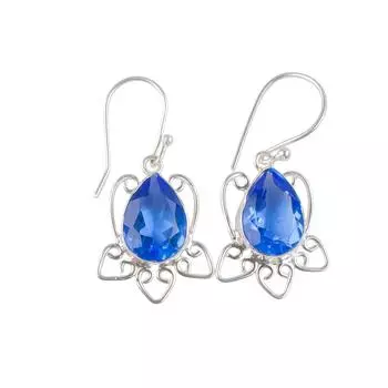Natural Tanzanite Gemstone 925 Sterling Silver Pretty Jewelry Earrings For Gift EE-40-6