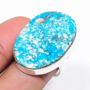Natural Tibetan Turquoise 925 Sterling Silver Jewelry Ring Size 5.5 e5J31