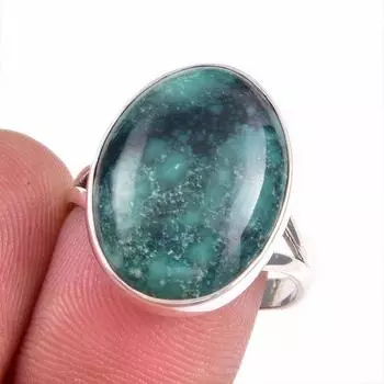 Natural Tibetan Turquoise Gemstone 925 Solid Sterling Silver Gift Ring S.9 M3s45