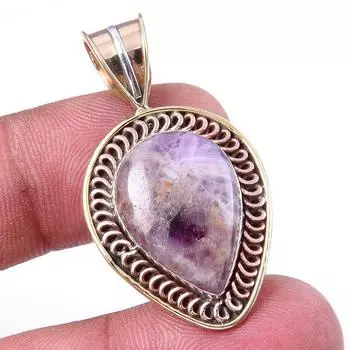 Natural Tiffany Stone 925 Solid Sterling Silver Gift TwoTone Pendant 1.50 d7t50