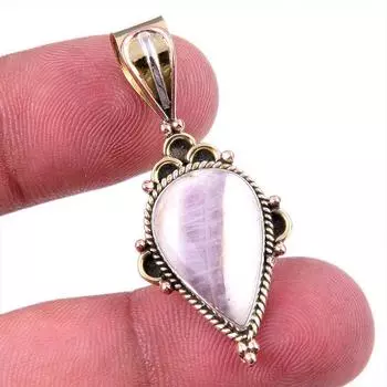 Natural Tiffany Stone 925 Solid Sterling Silver Gift TwoTone Pendant 1.50 j2D11