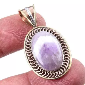 Natural Tiffany Stone 925 Solid Sterling Silver Gift TwoTone Pendant 1.50 W9j46