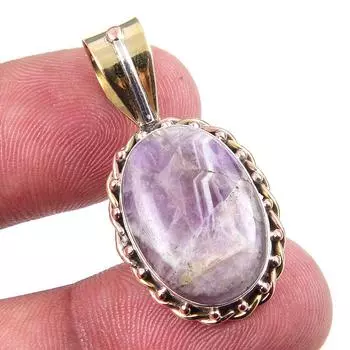 Natural Tiffany Stone 925 Solid Sterling Silver Gift TwoTone Pendant 1.50 V7G62